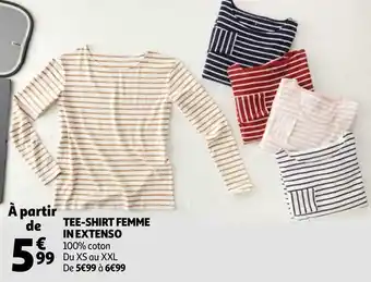 Auchan In extenso tee-shirt femme offre