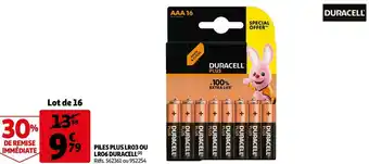 Auchan Duracell piles plus lr03 ou lr06* offre