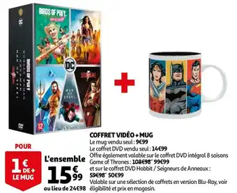 Auchan Coffret vidéo + mug offre