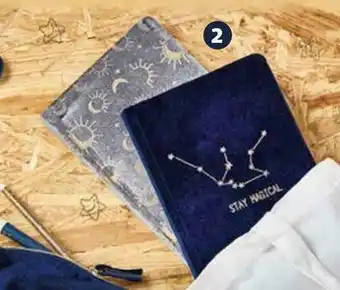 Auchan Carnet velours bleu offre