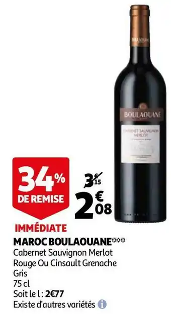 Cabernet sauvignon merlot maroc boulaouane