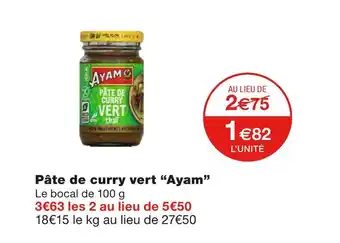 Monoprix Ayam pâte de curry vert offre