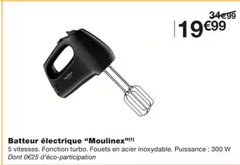 Monoprix Moulinex batteur électrique offre
