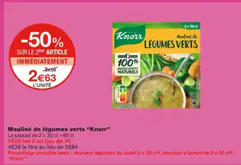 Monoprix Knorr mouliné de légumes verts offre