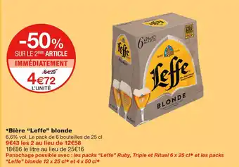 Monoprix Leffe bière blonde offre