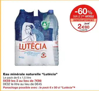 Lutécia eau minérale naturelle