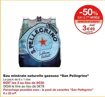 Monoprix San pellegrino eau minérale naturelle gazeuse offre