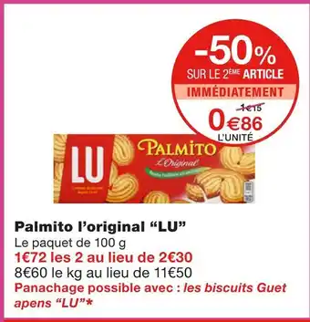 Monoprix Lu palmito l’original offre