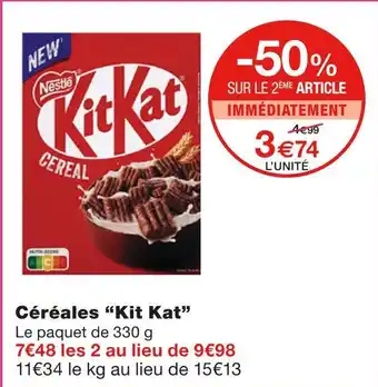 Monoprix Kit kat céréales offre