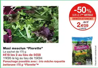 Monoprix Florette maxi mesclun offre