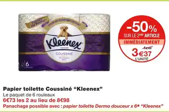 Monoprix Kleenex papier toilette coussiné offre