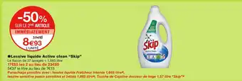 Monoprix Skip ●lessive liquide active clean offre