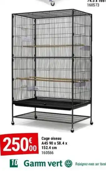 Gamm vert Cage oiseau offre