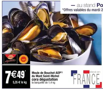 Cora x Carrefour Moule de bouchot AOP du mont saint-michel offre