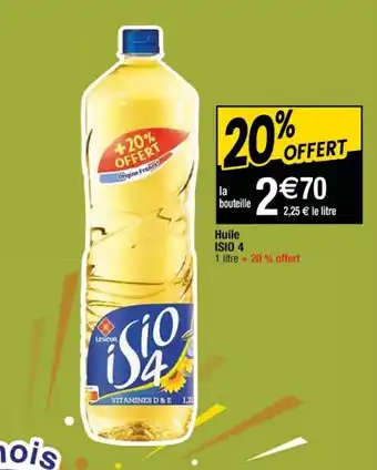 Cora x Carrefour Huile ISIO 4 offre