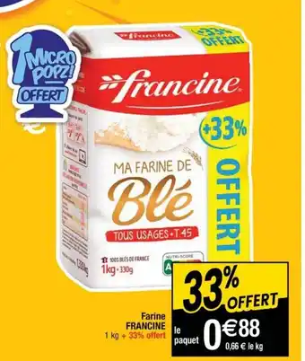 Cora x Carrefour Farine francine offre