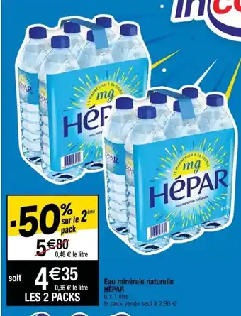 Cora x Carrefour Eau minérale naturelle hépar offre