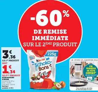 Hyper U SCHOKOBONS KINDER offre