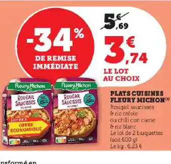 Hyper U PLATS CUISINES FLEURY MICHON offre