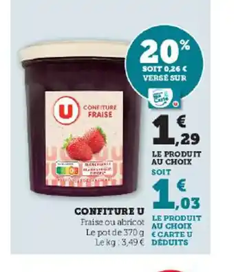 Hyper U CONFITURE U offre