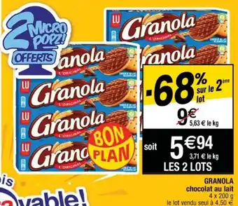 Cora x Carrefour Granola chocolat au lait offre