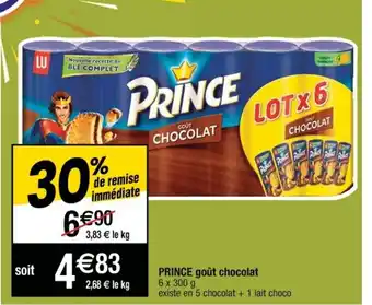 Cora x Carrefour Prince goût chocolat offre