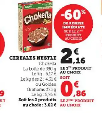 Hyper U CEREALES NESTLE offre