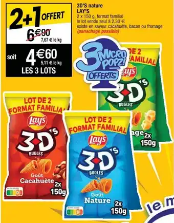 Cora x Carrefour 3D's nature LAY'S offre