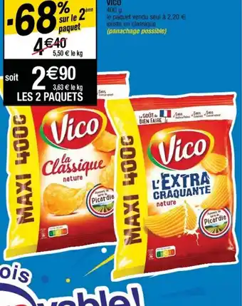 Cora x Carrefour Chips extra craquante VICO offre
