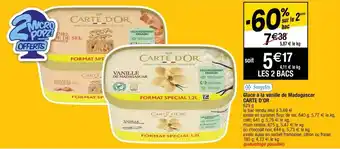Cora x Carrefour Glace à la vanille de madagascar carte d'or offre