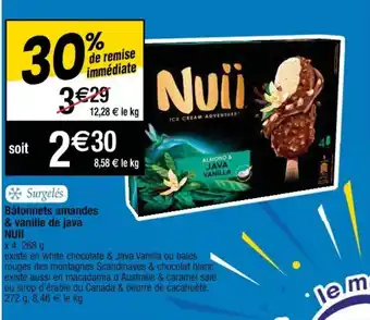 BĂątonnets armandes & vanille de java NUII