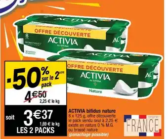 Cora x Carrefour Activia bifidus nature offre