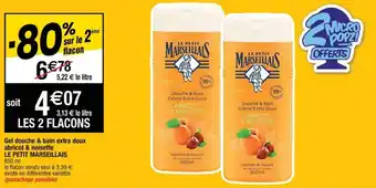 Cora x Carrefour Gel douche & bain extra doux abricot & noisette offre