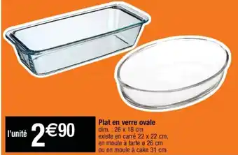 Cora x Carrefour Plat en verre ovale offre