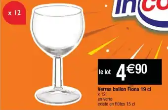 Cora x Carrefour Verres ballon fiona 19 offre