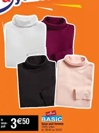Cora x Carrefour Sous pull femme offre