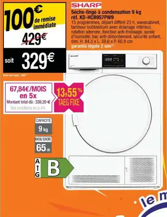 Cora x Carrefour Sèche-linge à condensation offre