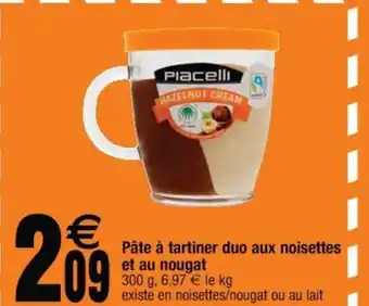 Cora x Carrefour Pâte à tartiner duo aux noisettes et au nougat offre