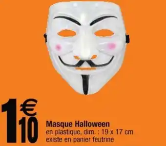 Cora x Carrefour Masque halloween offre