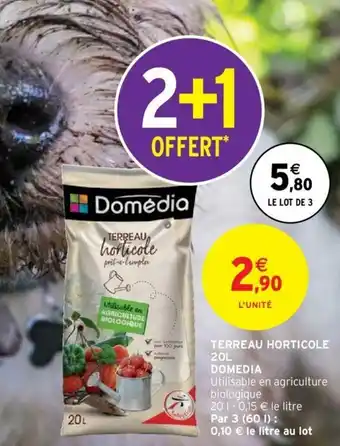 Intermarché Terreau horticole 20L domedia offre