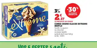 Hyper U CONES CREME GLACEE EXTREME offre