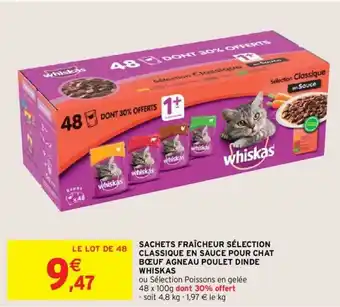 Intermarché Sachets fraîcheur sélection classique en sauce pour chat offre