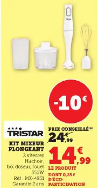 Hyper U KIT MIXEUR PLONGEANT offre