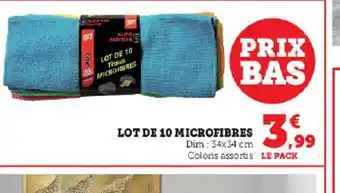 Hyper U LOT DE 10 MICROFIBRES offre