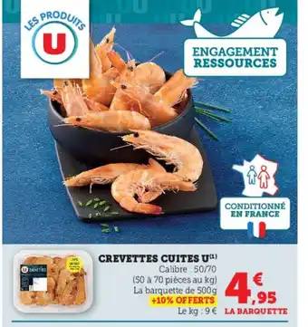 U Express CREVETTES CUITES U offre