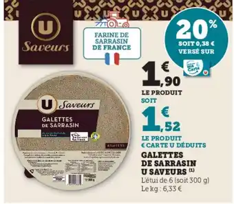 U Express GALETTES DE SARRASIN offre