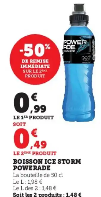 U Express BOISSON ICE STORM POWERADE offre