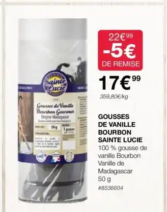 Costco GOUSSES DE VANILLE BOURBON SAINTE LUCIE offre