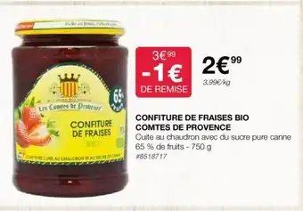 Costco CONFITURE DE FRAISES BIO offre