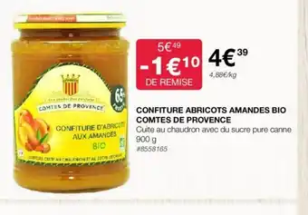 Costco CONFITURE ABRICOTS AMANDES BIO COMTES DE PROVENCE offre